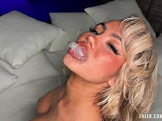 Petite blonde Luna Luxe loves massive dick drilling pussy!