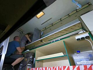 SEXY HOSTESS IN MINISKIRT LETS ME LICK HER WET SHAVED PUSSY!