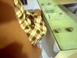 pervy stepdad rubs huge cock on my school uniform tight pussy