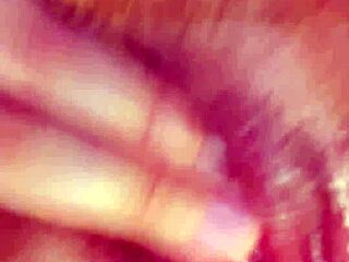 Curvy Latina Wet Clit Rub Closeup Dildo Moan!