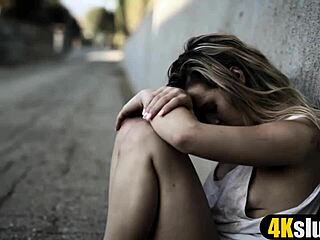 charitable stud unleashes nasty rough doggystyle on busty teen's natural tits and ass