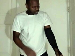 Bodybuilder Relaxes Muscles Post-Workout