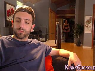 mistress cuckolds fiance with massive cumshot on big cock!