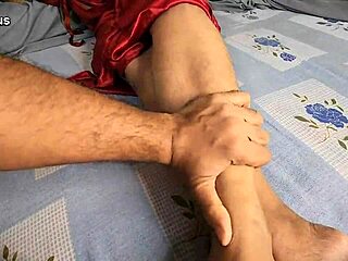 Accidental pussy touch during steamy body massage