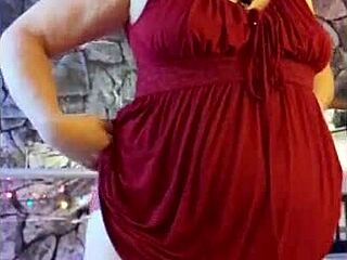 redhead hotwife steffi june dances in lingerie teasing big pussy lips