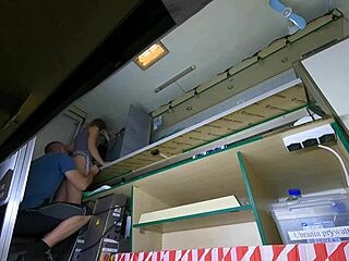 SEXY HOSTESS IN MINISKIRT LETS ME LICK HER WET SHAVED PUSSY!