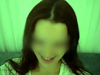 hot brunette bathrobe fuck ends with massive cum on face