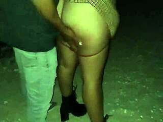 Horny Mexican Whore Begs for Public Beach Groping and Pussy Play