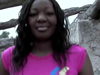 Amazing Big Tits Black Babe Tyra Lewis Outdoor Anal