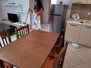 Milf shocked by young studs throbbing cock size