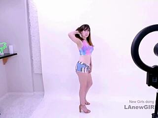 Shy gorgeous brunette pounded hard during intense modeling audition pov fuck