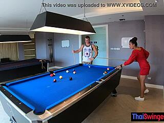 Amateur couple pool play turns passionate sex