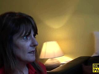 Dominant master ravages bent over religious mature in stockings and heels