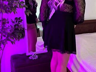 Gorgeous Mature Teacher in Sexy Garter Belt and Stockings Teases Softcore