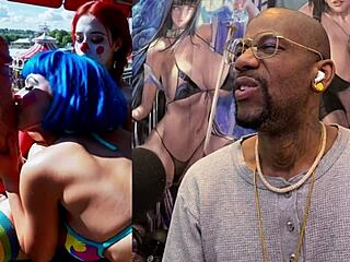 Trans Clown Jerk Off Cumshot Car Scene