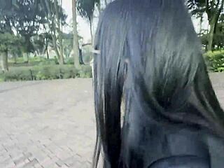 Meeting estefani, beautiful Colombian ass-sucking whore neighbor