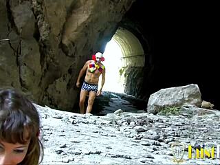 Busty Big Ass Brunette Wife Endures Rough Doggystyle Pounding by Clown