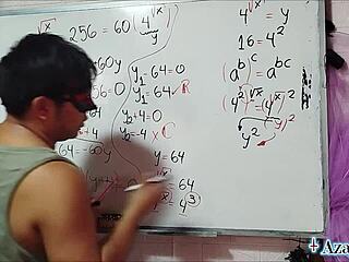 Damn! Asian Amateur's Bedroom Algebra Sex Root Explodes Wildly!