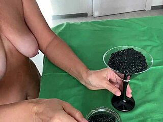 mature stepmom milks breeding bull's huge balls food fetish