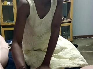 Black Teen Gives White Guy Epic Blowjob and Big Natural Titty Fuck