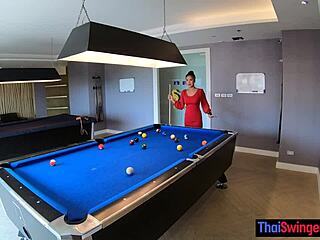 Amateur couple pool play turns passionate sex