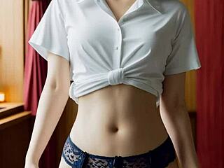 Blindfolded Asian Massage Teases Lingerie Panties