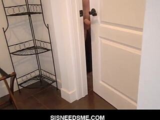 izzy's bro slips cock deep in tight teen cunt