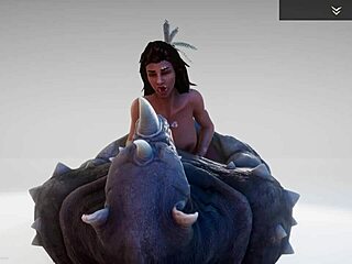 yo check this wild black big ass big tit milf jadeen taking rhinoman's destruction in her pussy