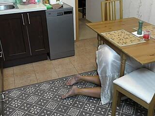 Mature teacher trapped and pounded hard doggystyle by eager student