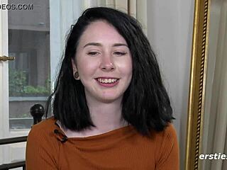 Blue-Eyed German Babe Fingers Shaved Pussy Orgasm