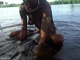 Hot Skinny African Village Girl Walks Naked Seeking Outdoor Cock