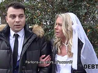 slut wife cheats fucks cash front of husband