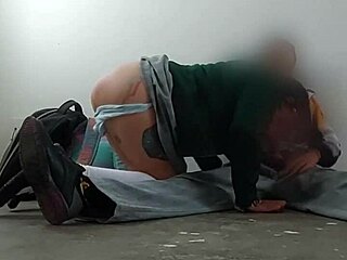 mexican college students sneak fuck in storage room