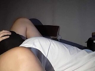 Roommates sneak lesbian pussy licking after lights out