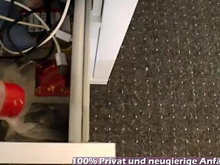 German Daughter Discovers Mom's Dildo and Masturbates to Orgasm