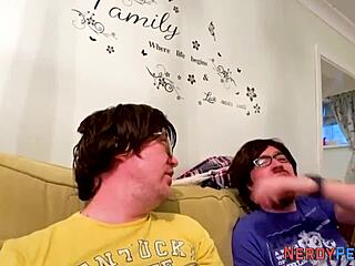 British Woman Teases Nerd in Intimate First-Time Encounter