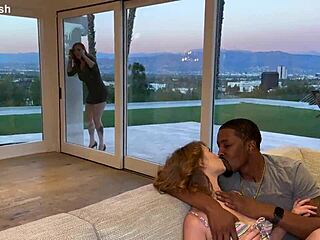 Two redheads thrill teen in interracial anal cuckold threesome trailer