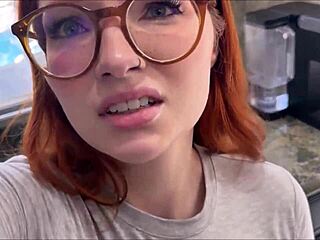 redhead naomi hughes rides cock creampie pov explosion 😍💦🍆