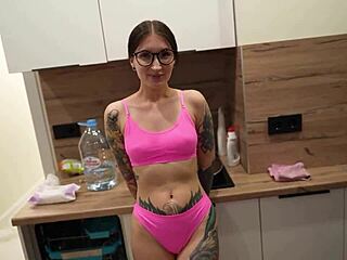 housemaid's face drenched after intense anal pounding