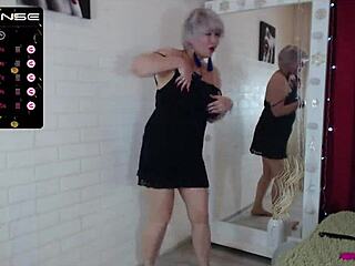 hot russian mature slut dances dirty stripping her big natural tits teasing wildly