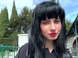 Lucifera 19ans Skinny French Lingerie Model in Paris