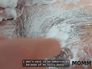 mature czech shaves smooth beaver for steamy bathroom pounding