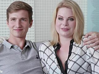 blonde wife adry berty smashed next to cuck hubby