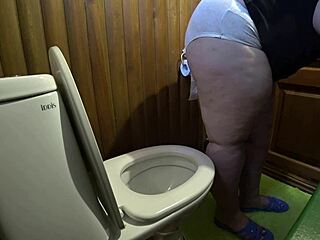 bbw peeing on home toilet cam amateur fetish compilation