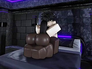 cute robloxian slut bent over assfucked doggystyle with creampie