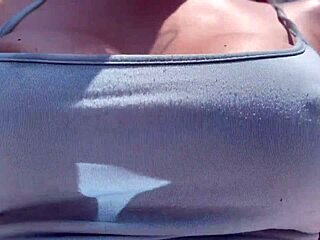 artemisia love's nipples harden braless outdoors