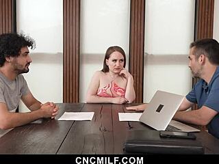 Horny milf gets freeused anytime by men in hardcore threesome