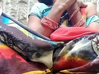 Desi village beauty strips saree for fingering