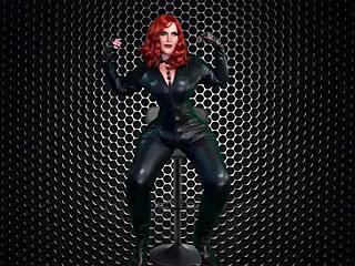 Granny Carmen's Gloved Close-Up Cock Sucking Frenzy