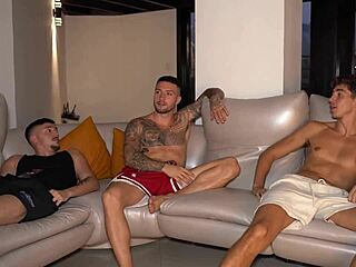 Redhead Big Tits Slut Demands Gangbang Double Penetration Over Soccer